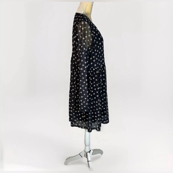 Love Fire black babydoll mesh floral dress siz XL - Picture 7 of 11